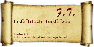 Fröhlich Terézia névjegykártya